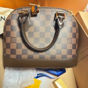 Louis Vuitton Brown and Tan Checkered Mini Bag